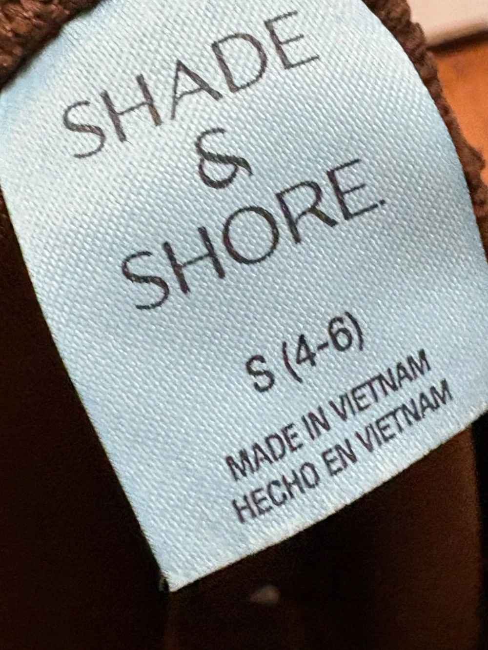 Shade & Shore Brown High-Waist Crochet Bikini Bottom, Size S NWOT
